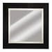 Large Mirror - Black with Silver Trim