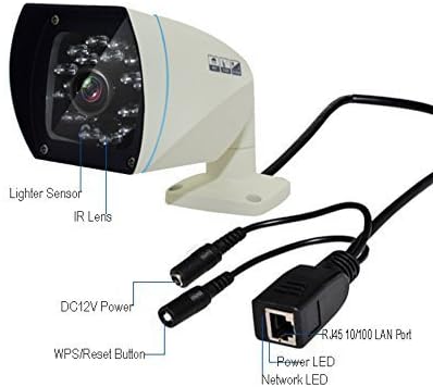HD 720P Outdoor Waterproof WiFi Wireless IP Security Camera Night Vision White
