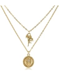 The Vatican Library Collection Delicate Inspirations Angel and Cross Necklace