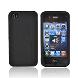 For iPhone 4 Case-Mate Tough Hard Case Silicone BLACK