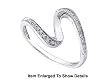 Stunning Petite 10k. Solid Gold Genuine Diamond S-Curve Ring