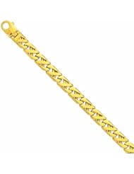 Genuine 14K Yellow Gold Fancy Link Bracelet 8.25 Inches 100% Satisfaction Guaranteed.