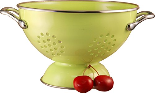 Calypso Basics by Reston Lloyd Powder Coated Enameled Colander, 1.5 Quart, Lime