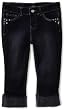 Almost Famous Girls 7-16 Embroidered Denim Capri