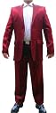 Herren Anzug Glanz Rot / Bordeaux tailliert Herrenanzug von stahl-moden Glanzanzug Sakko mit Hose