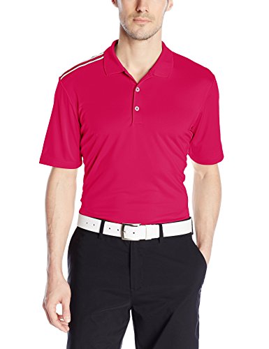adidas Golf Men's Climacool 3-Stripes Polo Shirt, Unity Pink F, Medium