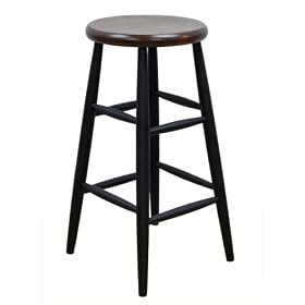 Click here to buy Carolina Cottage 1S71-824 24-Inch Cafe Counter Stool, Chestnut seat with Black legs by Carolina Cottage.