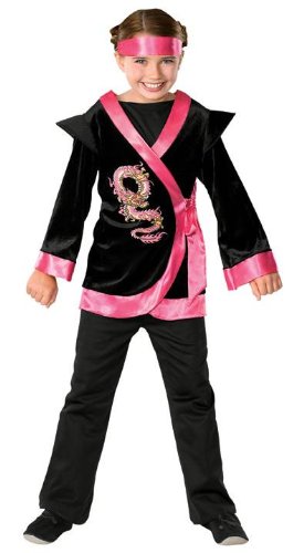 Child Pink Dragon Girl Ninja Costume