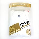 (アンヴィル) anvil (アンビル)3P パック 3枚組 クルーネック Tシャツ ヘビーウェイト 5.4オンス 無地