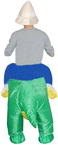 Inflatable Dinasaur Costume Blow Up Chubsuit Adult Party Clothing Include Hat
