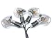 Motorcycle 4 pcs Chrome Mini Clear Bullet Turn Signals Fits Metric Cruisers, Harleys,...