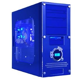 Aspire Blue X-Dreamer Mid-Tower Case with Clear Side and 350Watt Power Supply