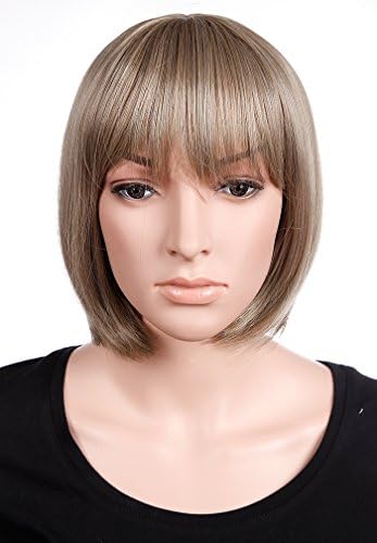 Lady Women's Full Head Bob Haircut Short Hair Wigs Sandy Blonde Heat Resistant Hairpiece by UPS