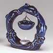 Triple Blue Dolphins Waves Porcelain Oil Burner Warmer