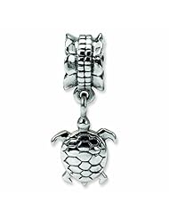 Sterling Silver Reflections Turtle Dangle Bead (4mm Diameter Hole)