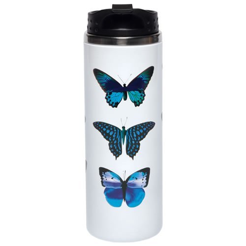 Santa Barbara Design Studio Christopher Vine Design Stainless Steel Travel Mug, Wings (Butterflies)