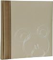 SAMMY Baby Fotoalbum BEIGE + Aufbewahrungsbox - Teddy Album der Qualitätsmarke HENZO - Stoff Babyalbum mit Stickerei zur Geburt oder Taufe - 30,5 x 28 cm - 60 Seiten
