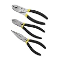 Stanley 84-114 3 Piece Basic 6-Inch Slip Joint, 6-Inch Long Nose, and 6-Inch Diagonal Plier Set
