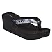 Women's Xhilaration® Latanya Sequin Wedge Flip Flops - Black