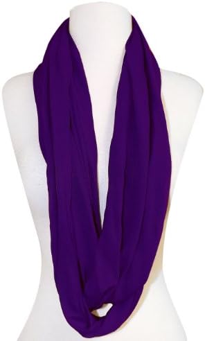 100% Cotton Soft Touch Solid Color Infinity Loop Scarf Scarves Jersey Knit Great Gift