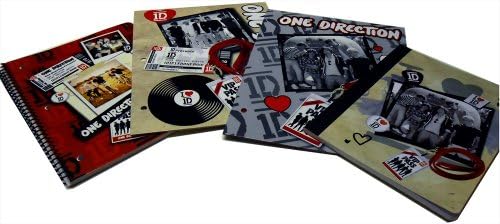 Bundle of 4: 1D One Direction Notepad, Composition Book &amp; 2 Pocket Folders