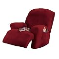Stretch Pique Recliner Slipcover - Garnet