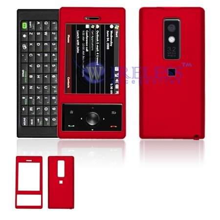 HTC XV6850 TOUCH PRO CDMA VERIZON Cell Phone Red Rubber Feel Protective Case Faceplate Cover