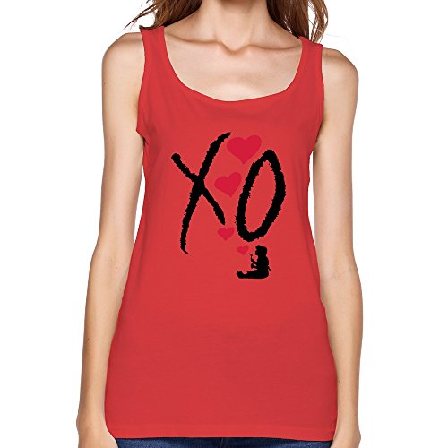 QDYJM Women's XO Tank Top - S Red