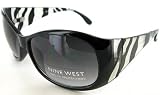 Women's Nine West Black Zebra Sunglasses Dark Lenses