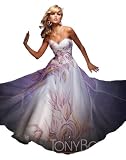 Tony Bowls TBE11169, Softly feminine evening dress with delicate, flowing skirts by Tony Bowls 2011 Evening.
