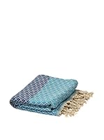 Pandora Toalla Spa&Beach Natural (Azul Marino/Aguamarina)