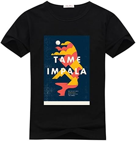 Vicky Center Mens T-Shirts tame impala poster Medium Black