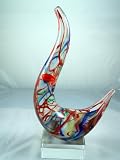 419%2BVIW p4L. SL160  Murano Glass Millefiori Vase Attractive 100% Hand Blown Art X668