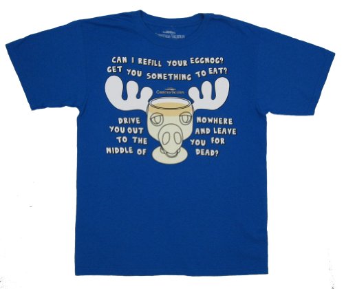 National Lampoon's Christmas Vacation Moose Mug Blue Adult T-Shirt