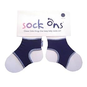 Sock Ons - 0-6 months - Colour NAVY BLUE