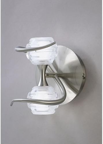 Mantra Lighting 0092SN Dali 2 Light Wall Sconce, Satin Nickel
