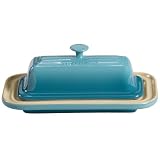 Le Creuset Stoneware 7-3/4-Inch Butter Dish, Caribbean