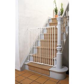BabyDan Extra Tall Extending Metal Safety Gate (White, 0 - 24 Months)