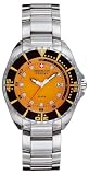 Swiss Military Hanowa Women's Sealander 316L Stainless Steel Orange Dial Watch #06-7095-04-079