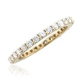 Certified 14k Yellow Gold Diamond Eternity Band Bridal Ring (GH, SI-I, 1.00 carat) - White Gold Available