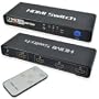 Three Port HDMI 3-Port (3x1) HDMI Powered Switch Switcher w/ IR remote and AC Adapter- Supports Blu-Ray, PS3, Xbox, HD-DVD, HD-DVR, Digital Satellite & Cable boxes, 1080p