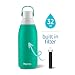 Brita 36478 Insulated Stainless Steel Water Bottle with Filter, 32 oz, Jade