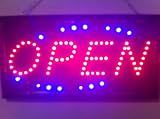 Open Led Neon Business Motion Light Sign. On/off with Chain 19*10*1 Open103