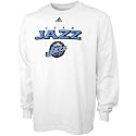 adidas Utah Jazz White True Long Sleeve T-shirt