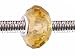 Pandora Style Charm Bead (Z92) Faceted Murano Lampwork Glass (14mm x 10mm) (fits Troll too)