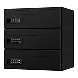 ナスタ:D-ALL　集合郵便受箱（屋内仕様）3戸用　前入前出 KS-MB4001P-3PK-BK