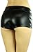 ToBeInStyle Women's Seamless Polyester Metallic Mini Booty Shorts - Black - One Size: Regular