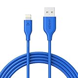 Anker PowerLine ライトニングUSBケーブル 【Apple MFi認証取得 / 防弾仕様の高耐久ケブラー素材 / 結束バンド付属】iPhone、iPad、iPod各種対応 (ブルー 1.8m)