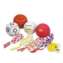 Big Sale Best Cheap Deals Physical Education Kit w/Seven Balls, 14 Jump Ropes, Assorted Colors