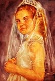 Custom Order #22-GFQ, Oil on Canvas, Custom Painting of The Person You Love, For 1 Person of Customer's Choice, Style: Photo-Realism, with Signature Text "YOU MEAN EVERYTHING TO ME", Canvas Size 19 x 28 inch